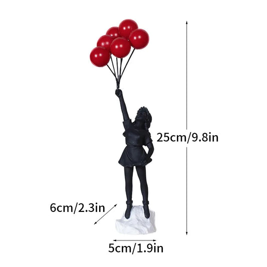 Banksy Flower Thrower Resin Sculpture Handcrafted Pop Art Figurine