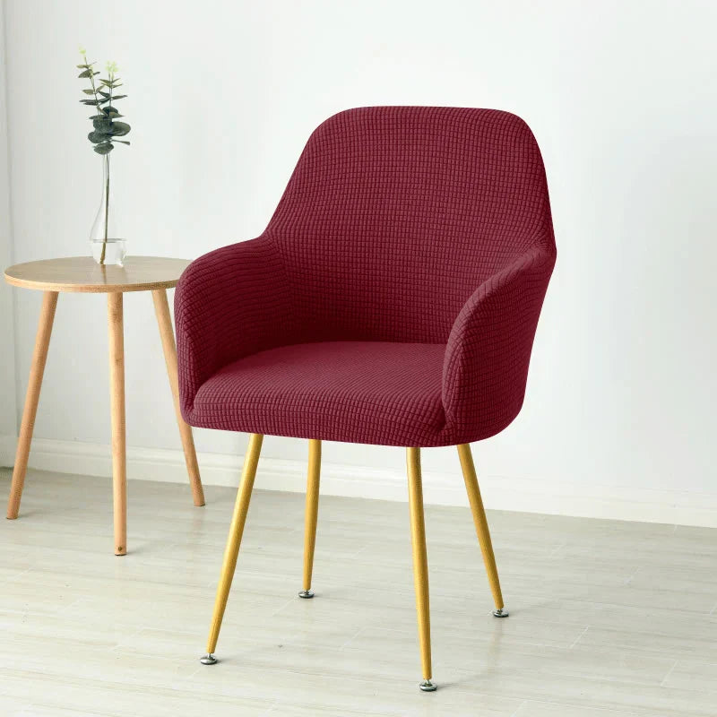 Highback Chair Cover in European Style Cotton Blend
