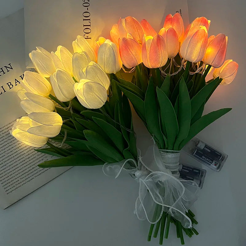 LED Faux Tulip Bouquet Light for Weddings and Home Decor