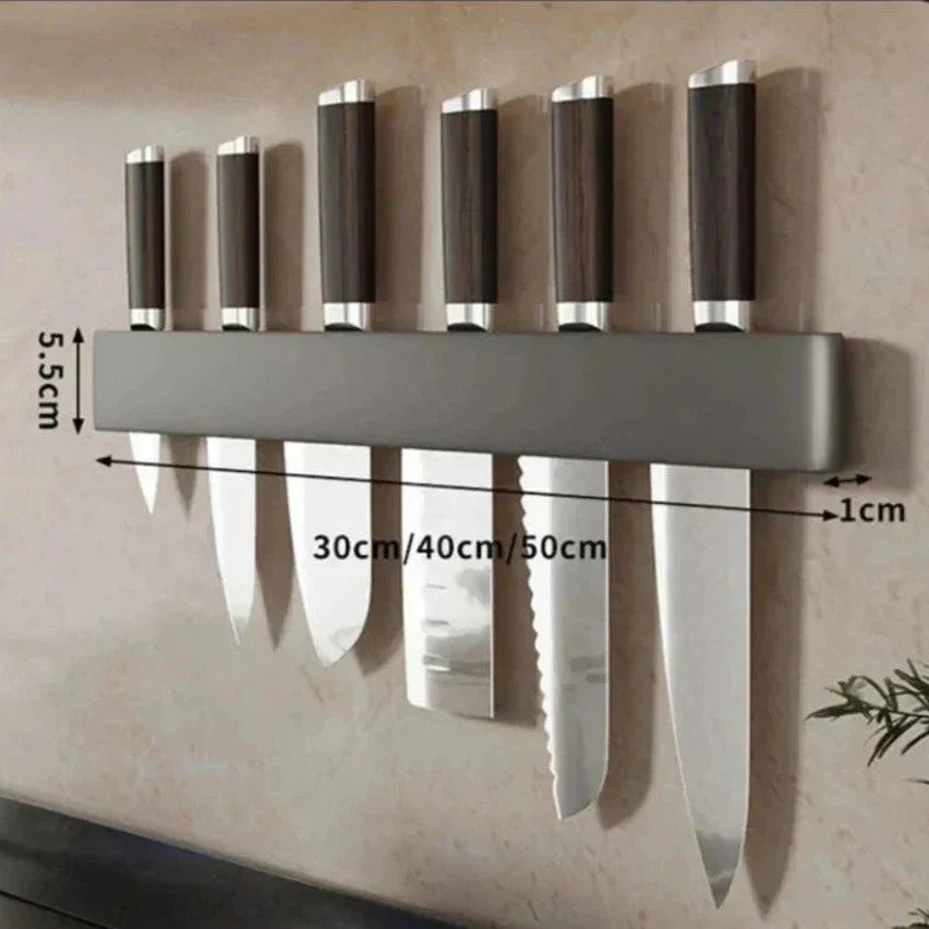 Stainless Steel Knife Holder Rack - Multi-Function Kitchen Organizer