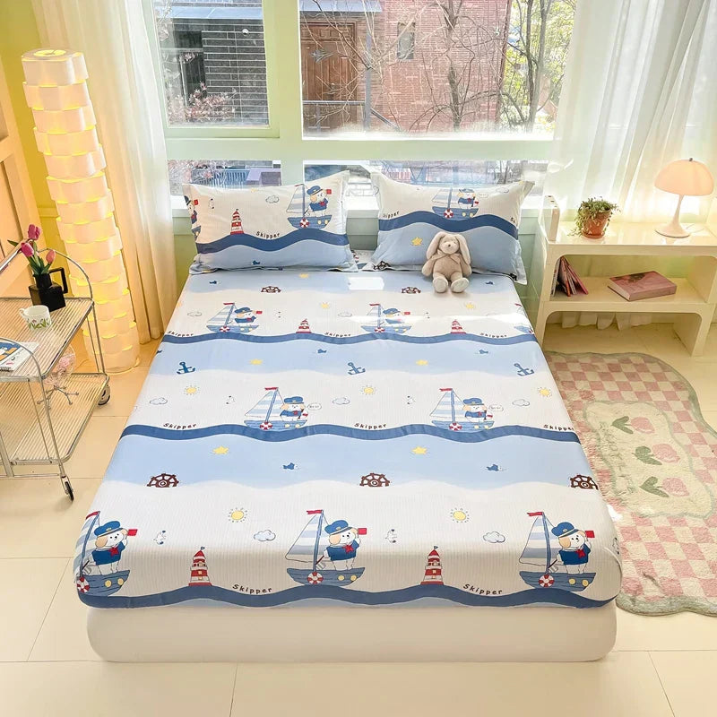 Elegant Cotton Bedding Set - Soft Breathable Duvet Cover and Pillowcases in Stylish Designs