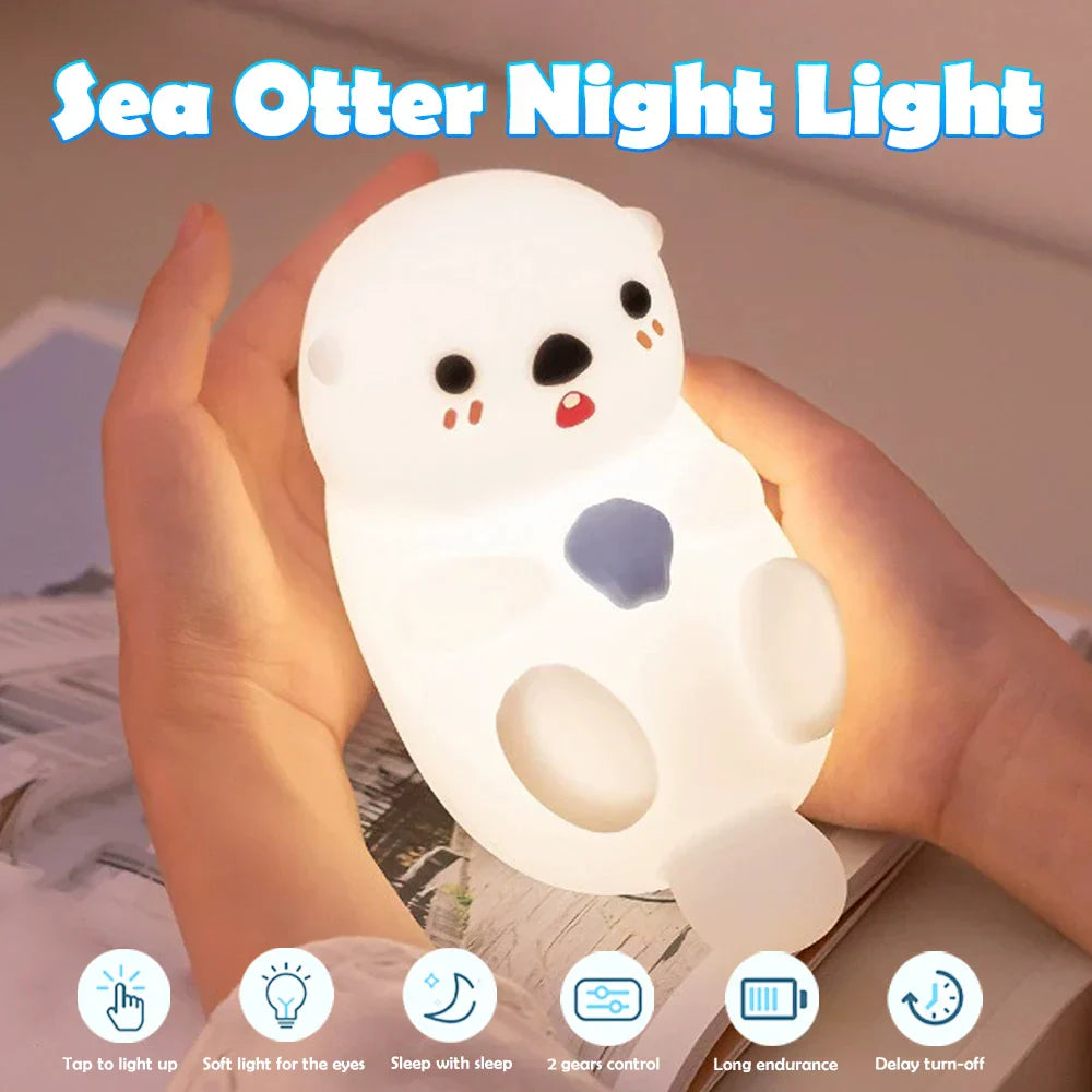 USB Rechargeable LED Night Light with Soft Silicone Design and Long Battery Life