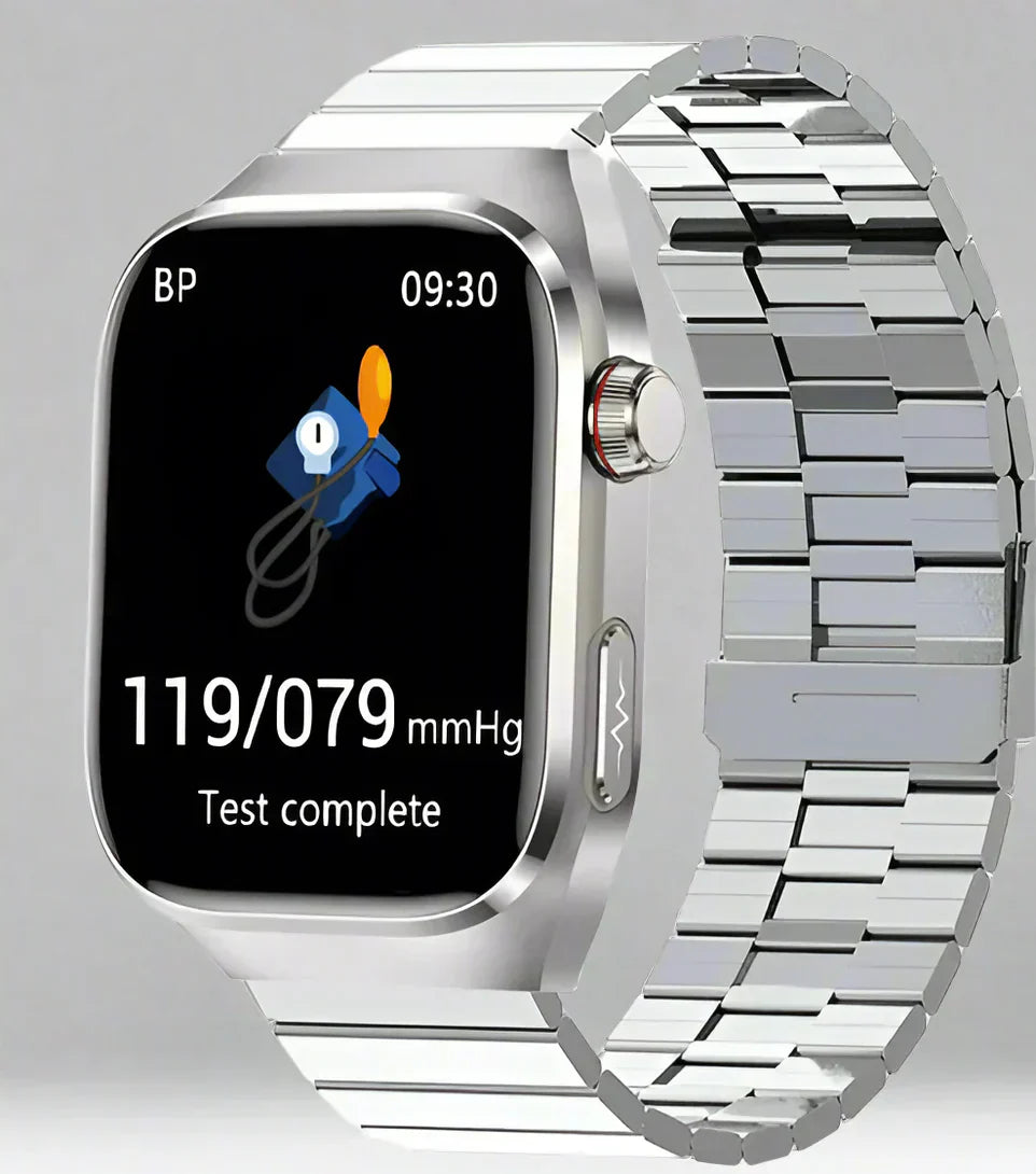 Smartwatch for Blood Sugar Monitoring, ECG, Uric Acid Measurement, Bluetooth Connectivity