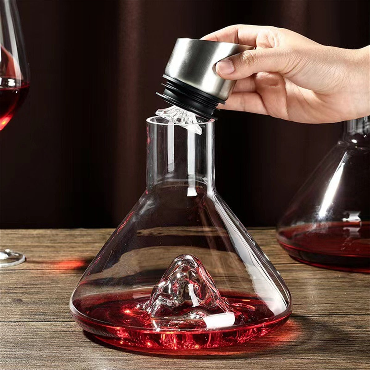 Premium Crystal Mountain Wine Decanter 1500ml