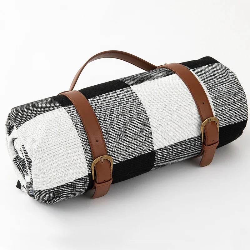 Waterproof Picnic Blanket with Soft Foam Filling and Carry Handles