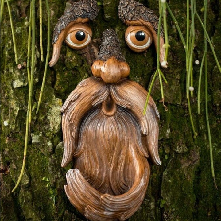 Tree Face Bird Feeder Station for Garden Decor