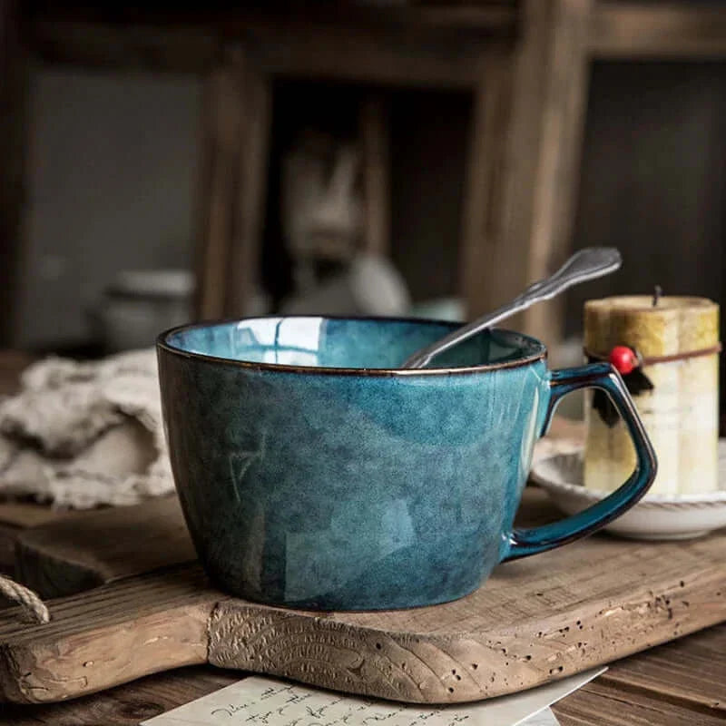 Extra Large Hand-Painted 22 oz Porcelain Coffee Mug