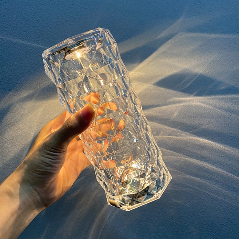 Crystal Touch Table Lamp with 16 Color Options