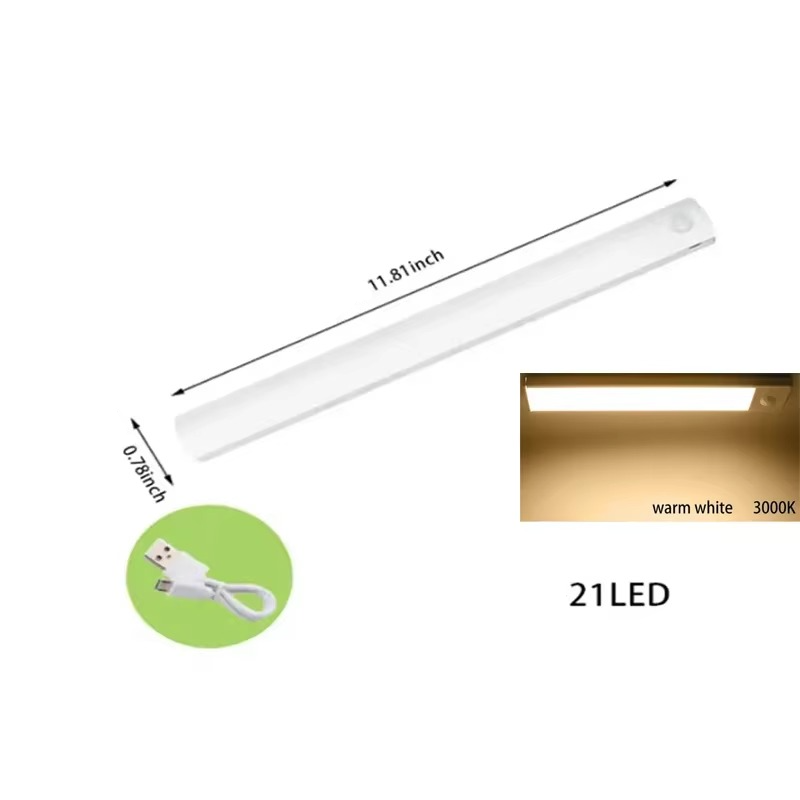 Motion-Activated Rechargeable LED Night Light with Dimmable Brightness
