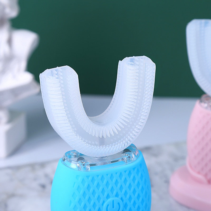 U-Shape Blue Light Electric Tooth Cleaner with USB Charging