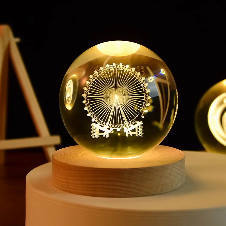 3D Crystal Night Light – Unique Glass Gift for All Occasions