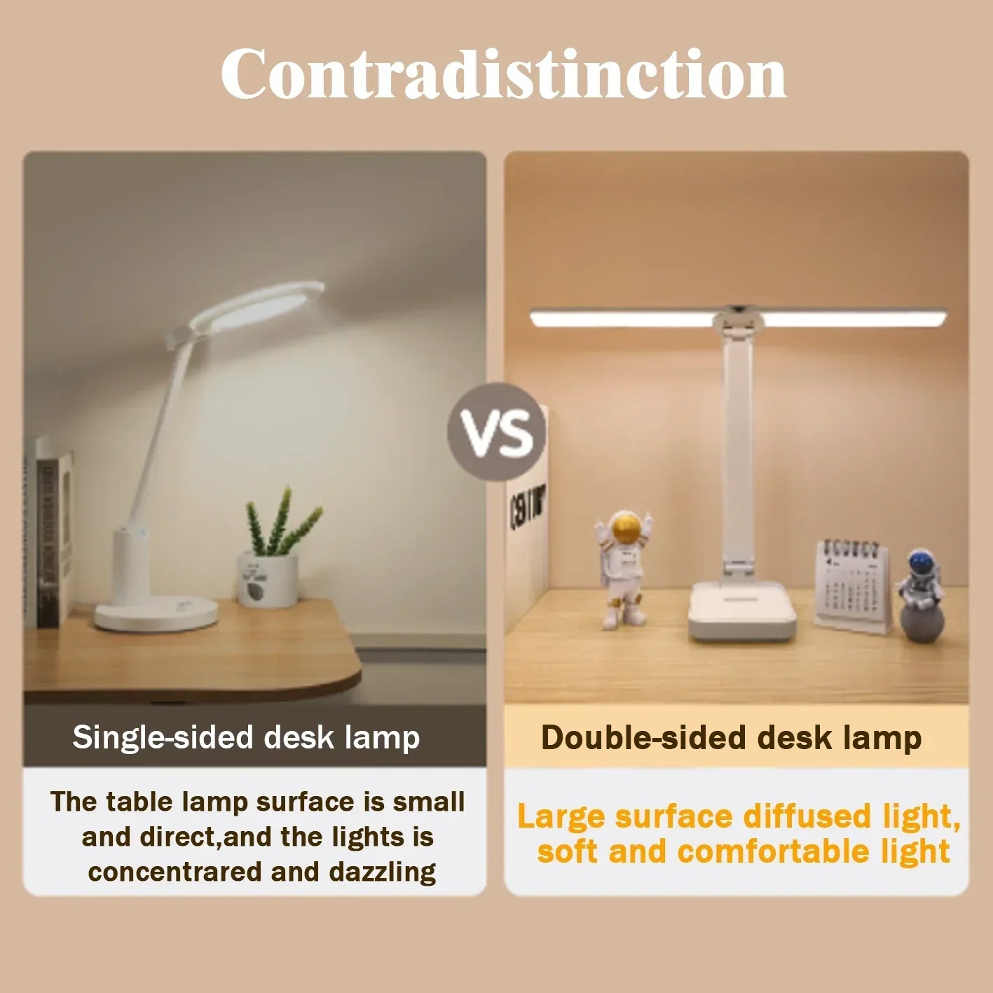 Dimmable Touch-Control LED Reading Lamp - USB Rechargeable, Portable Design