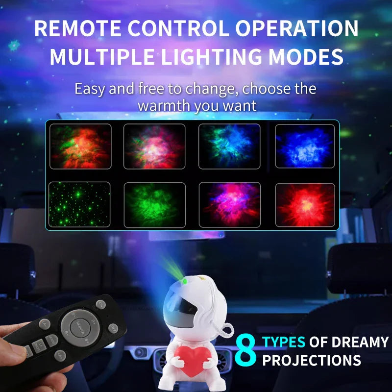 Astronaut Galaxy Night Light Projector with Remote Control