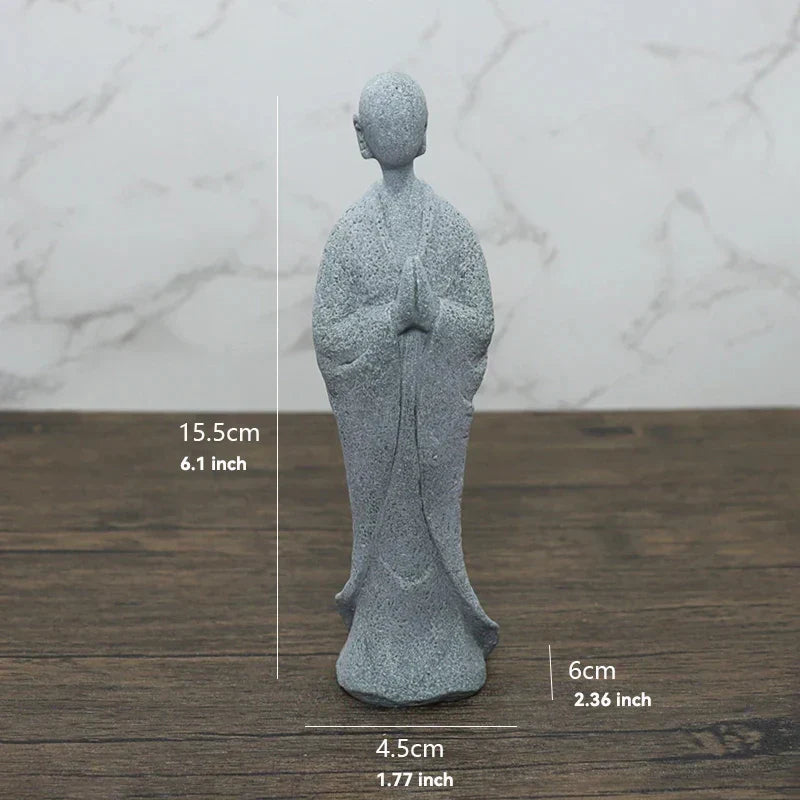 Small Buddha Stone Statue for Zen Garden and Meditation