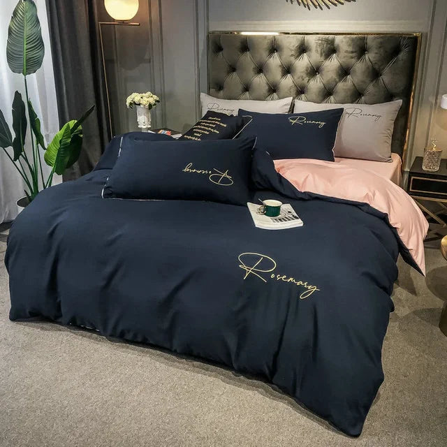 Luxury Embroidered Duvet Cover - Soft and Breathable Bedding