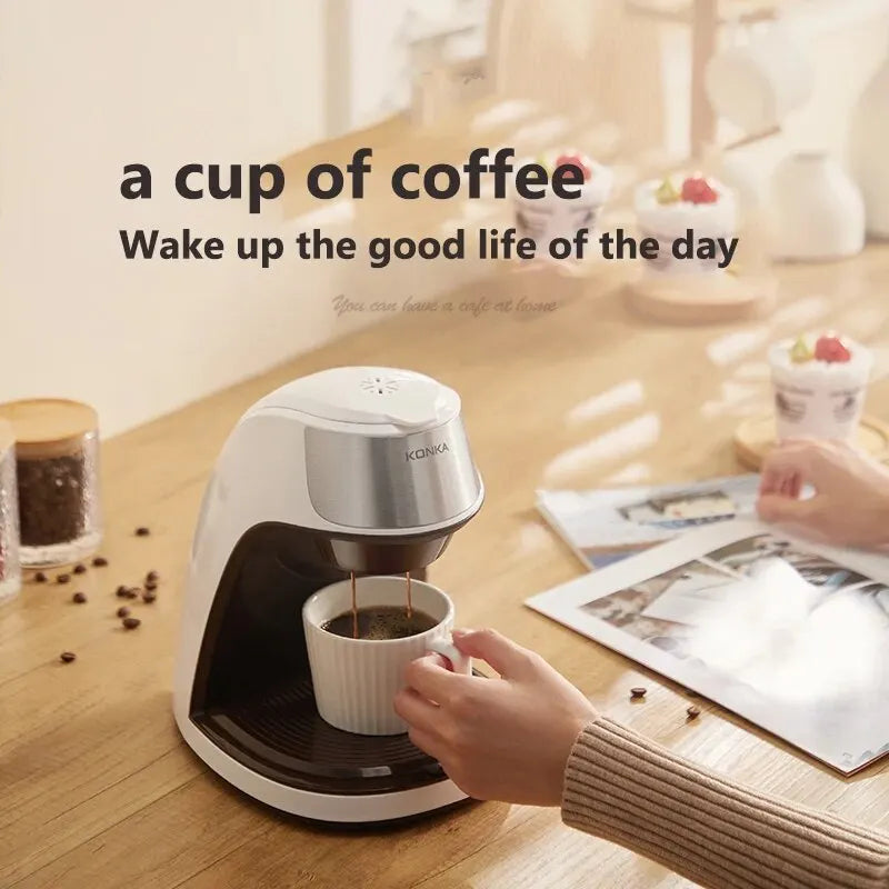 2-in-1 Coffee and Tea Maker with Quick Heating, 300ml Capacity