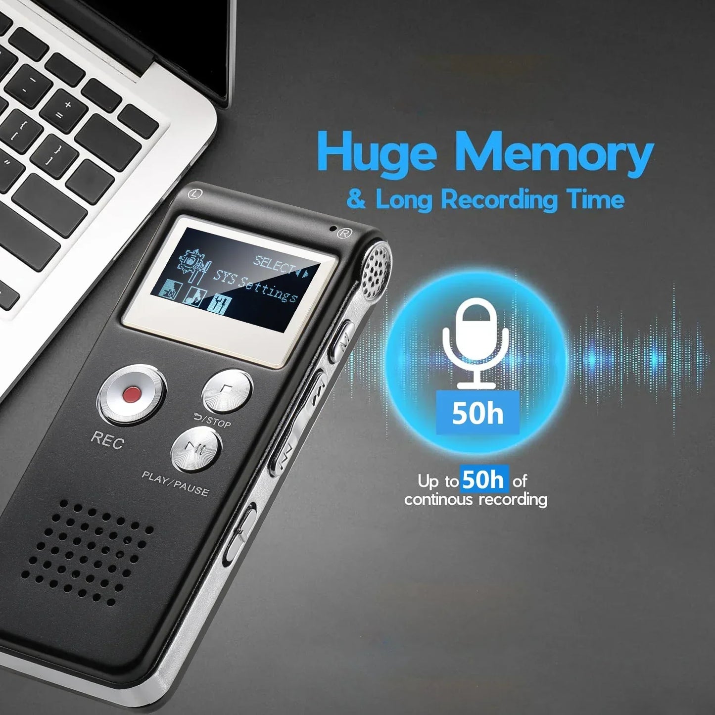 Digital Voice Recorder with Voice Activation and WAV Format