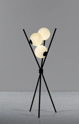 3D Moon Floor Lamp with Tripod Stand and LED Light