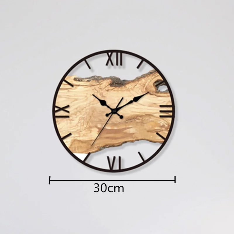 Silent Acrylic and Wood Wall Clock