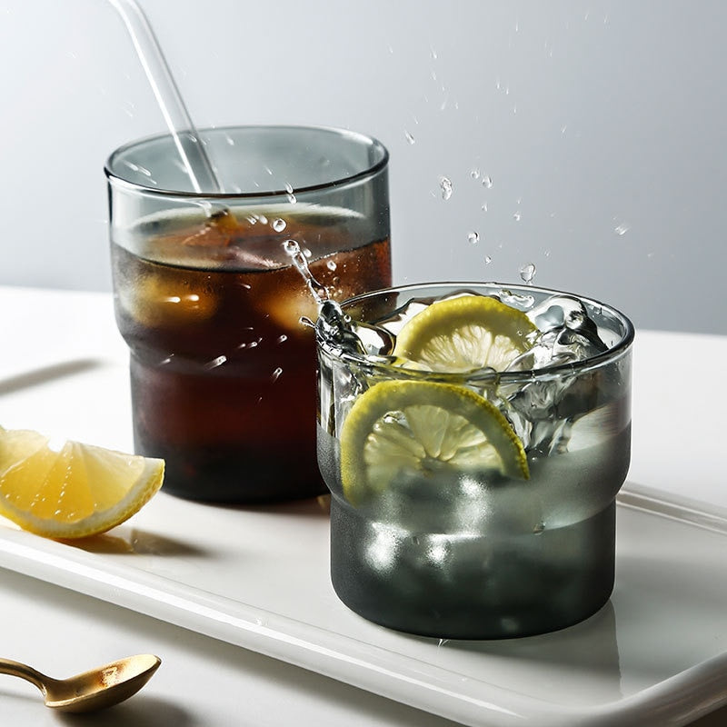 Stackable Borosilicate Drinking Glasses - Eco-Friendly, Dishwasher & Microwave Safe