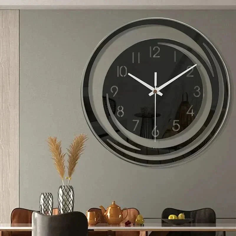 Modern Silent Round Wall Clock with Minimalist Design