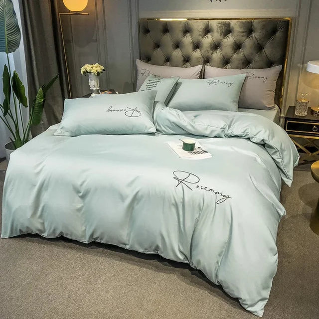 Elegant Embroidered Duvet Cover - Luxury Bedding