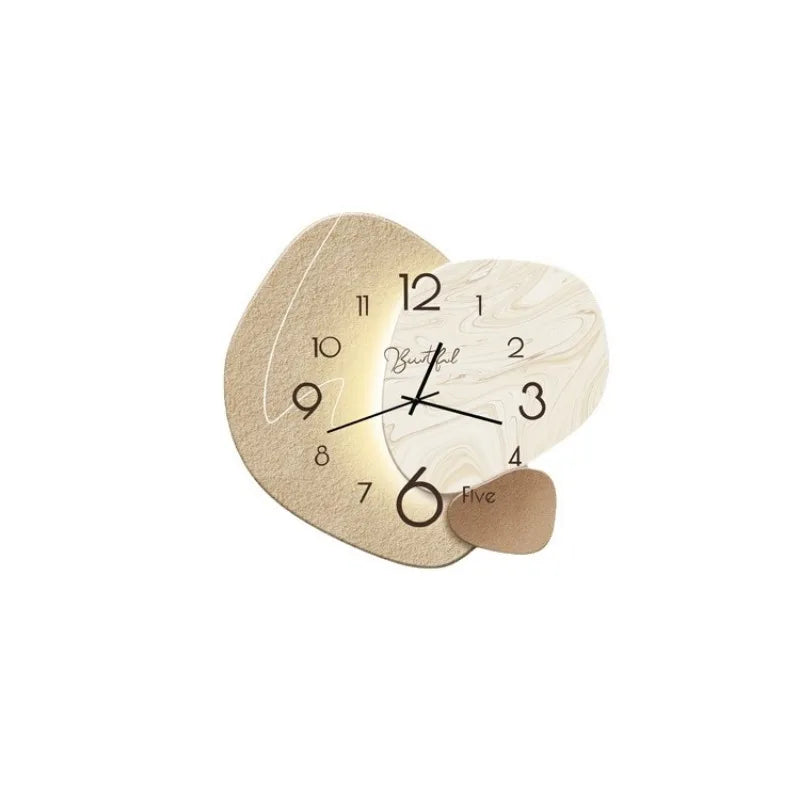 Elegant Analog Wall Clock with Metal and Glass Design