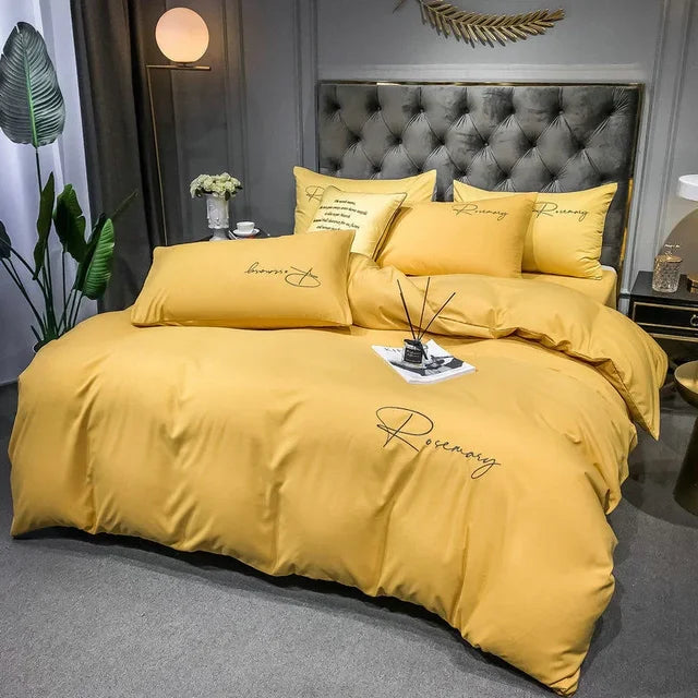 Luxury Embroidered Duvet Cover - Soft and Breathable Bedding
