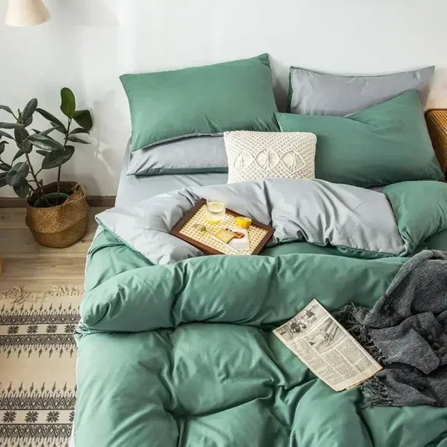 Reversible Soft Duvet Cover in Trendy Colors