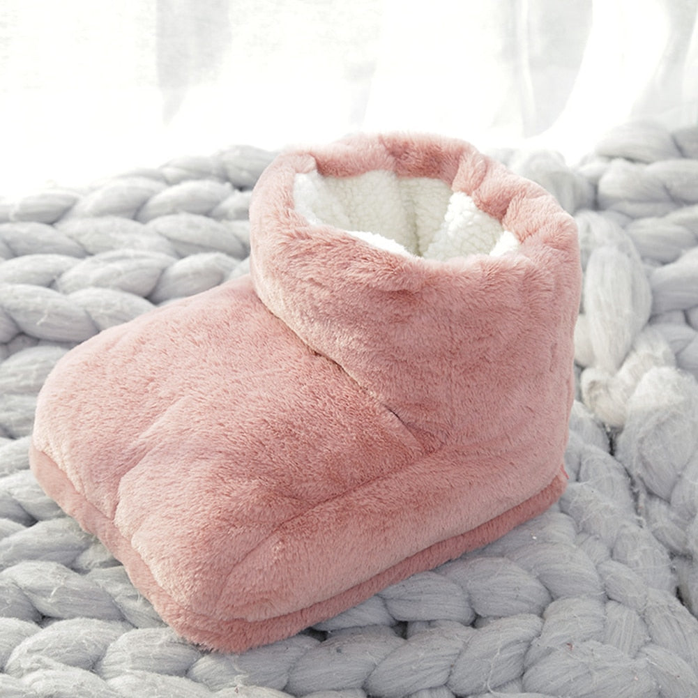 Wireless USB Electric Foot Warmer with Plush Fleece and 3 Heat Levels