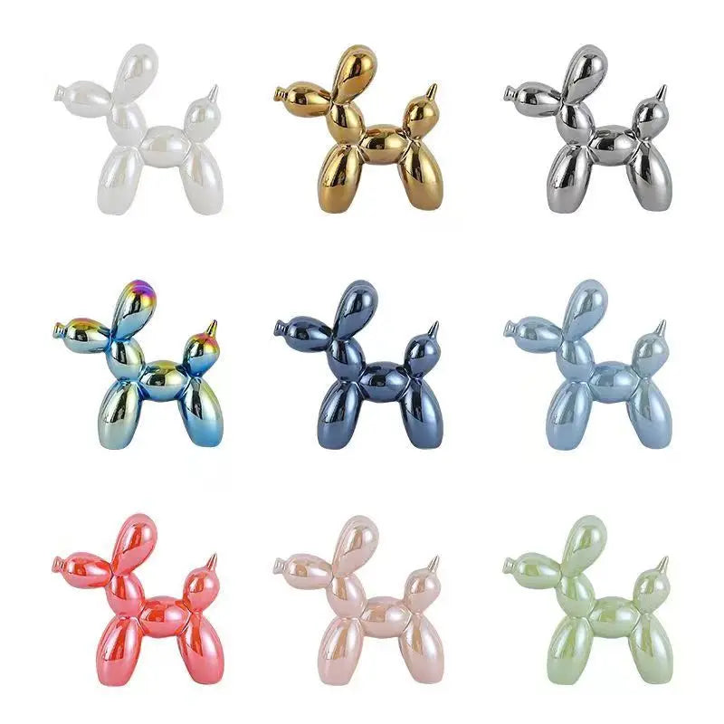 Mini Ceramic Balloon Dog Sculpture in Vibrant Colors
