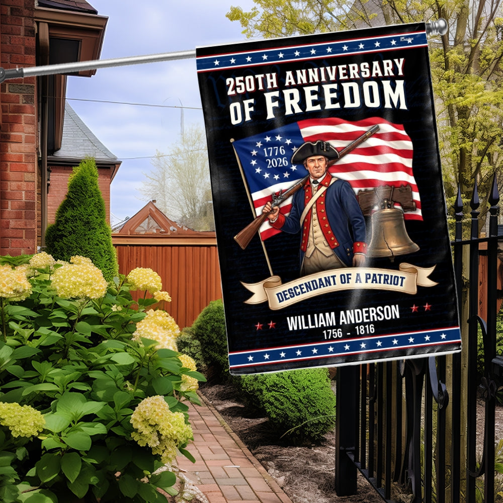 Custom Printed 250-Year Patriot Flag for Indoor Outdoor Use