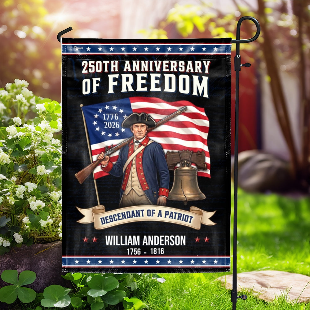 Custom Printed 250-Year Patriot Flag for Indoor Outdoor Use