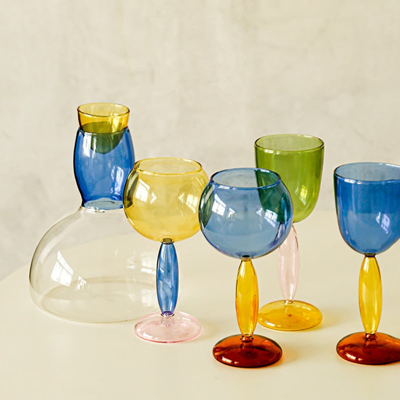 Borosilicate Glass Wine Glass - 3 Colors
