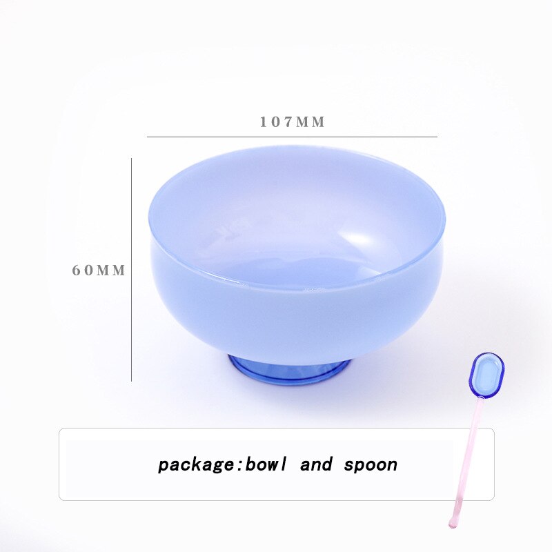 Colorful Borosilicate Glass Dessert Bowl with Spoon