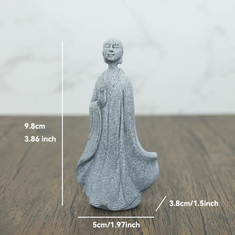 Small Buddha Stone Statue for Zen Garden and Meditation
