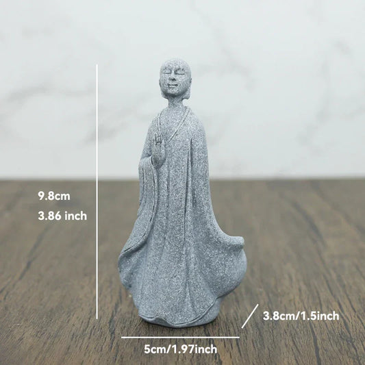 Small Buddha Stone Statue for Zen Garden and Meditation