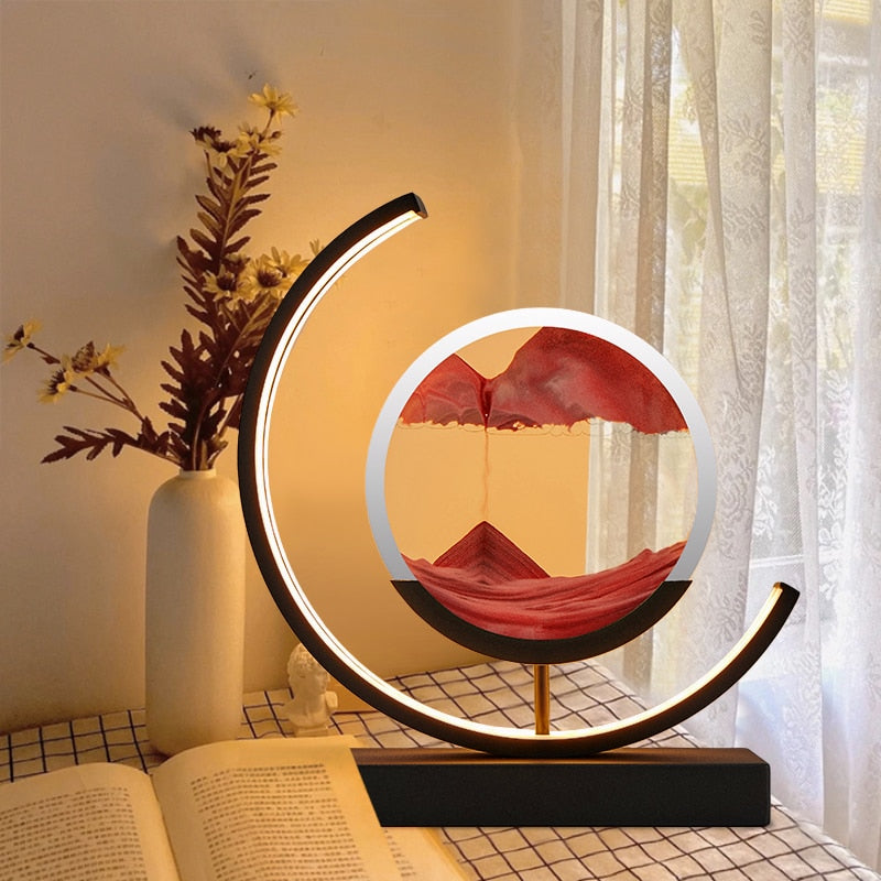 Acrylic Sand Table Lamp for Calming Ambiance