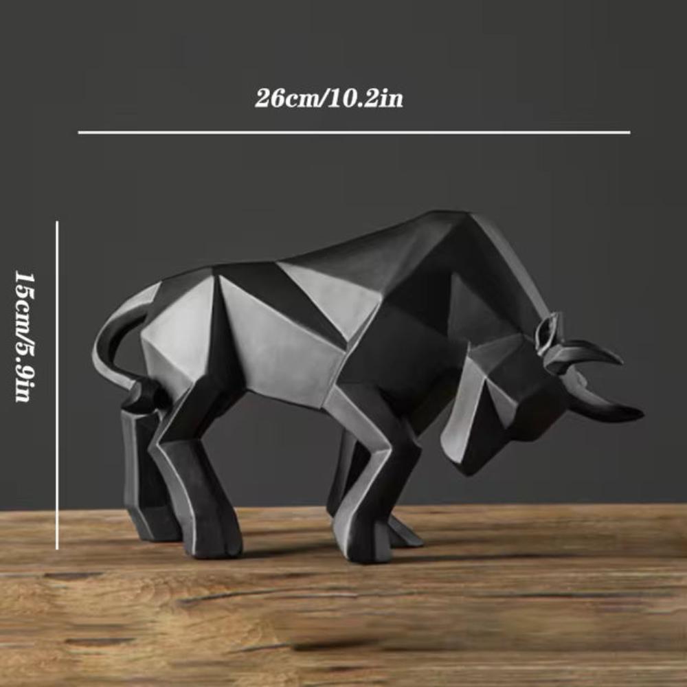 Creative Charging Bull Resin Figurine