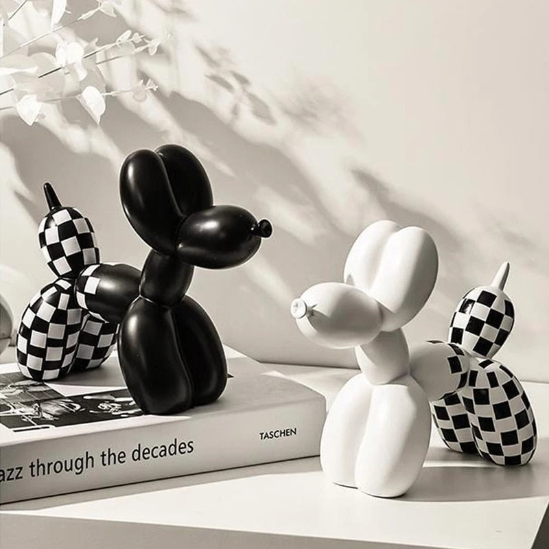 Resin Balloon Dog Sculpture - Modern Nordic Home Decor