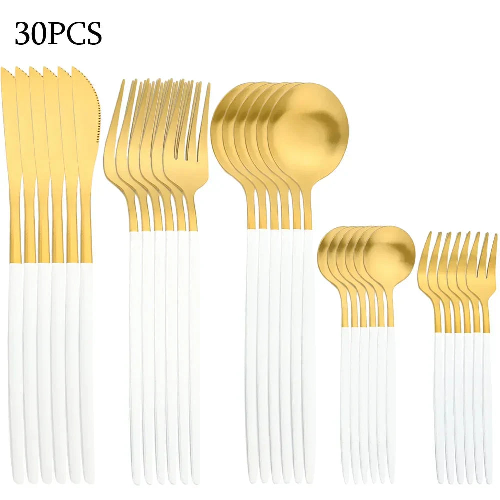 30-Piece Stainless Steel Cutlery Set