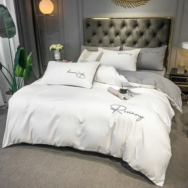 Luxury Embroidered Duvet Cover - Soft and Breathable Bedding