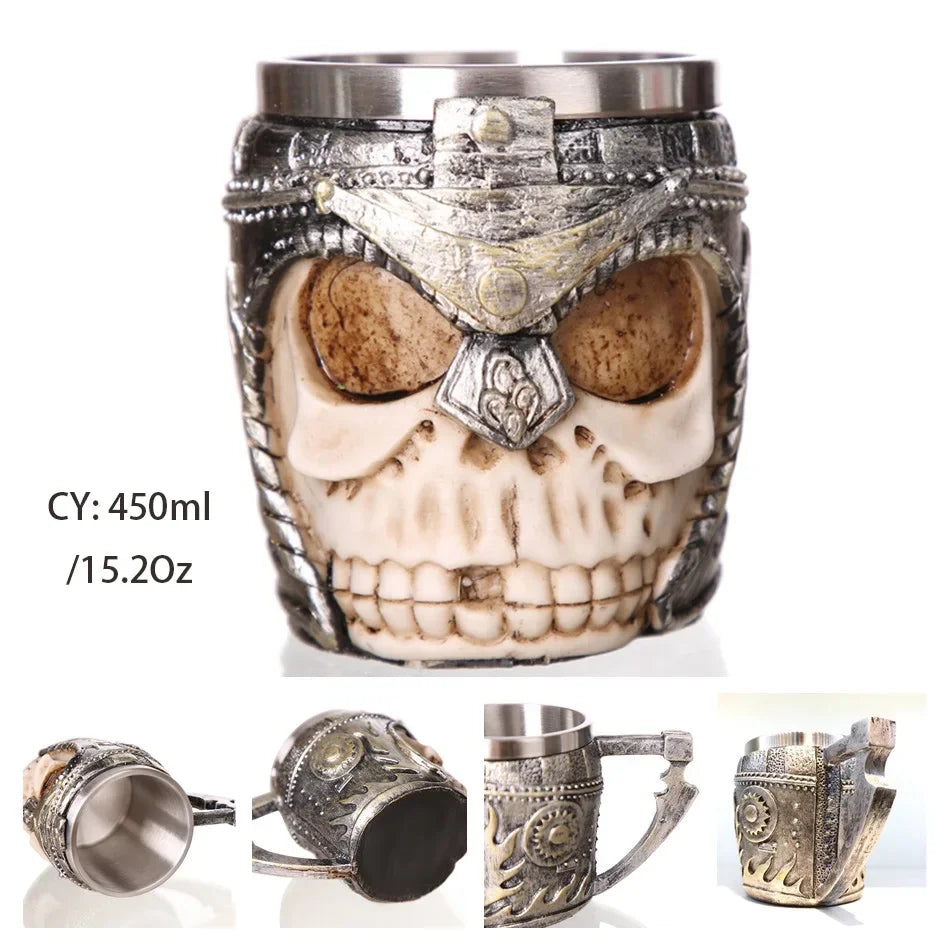 Medieval Dragon Resin and Stainless Steel Mug 600ml