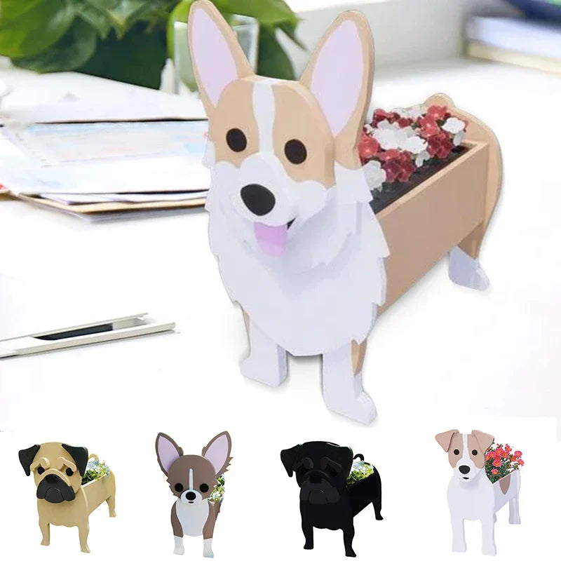 Dog-Shaped Planter - Delightful Indoor/Outdoor Flower Pot