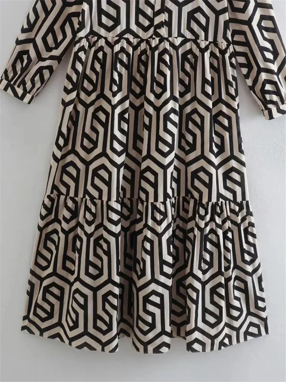 Alaria - Geometric Print Dress