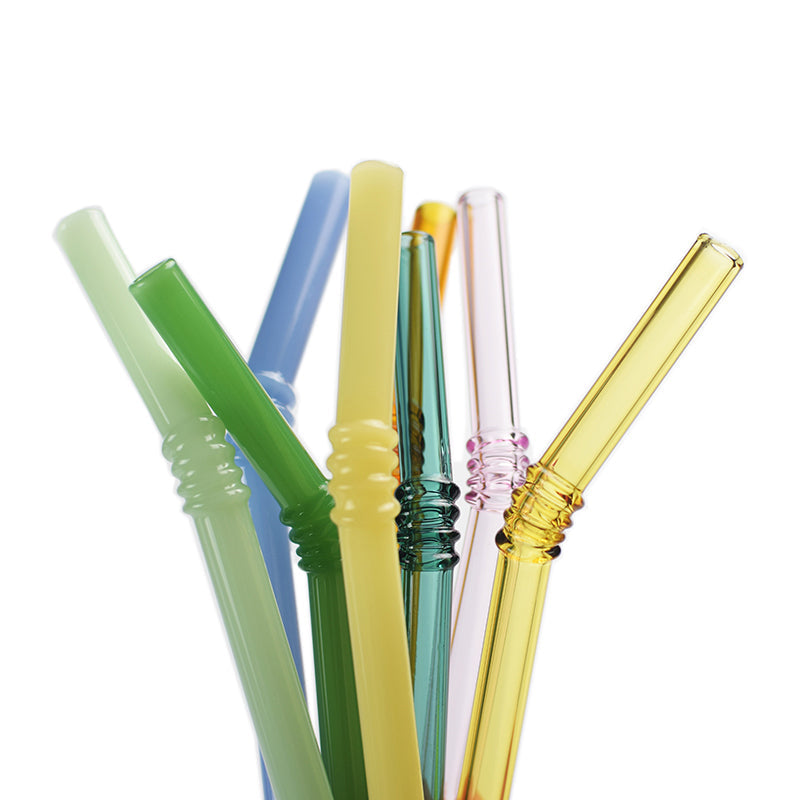 Reusable Borosilicate Glass Straws Set of 4