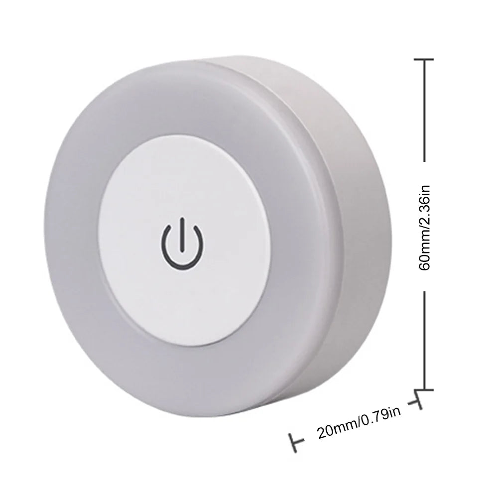 Magnetic Touch LED Night Light - USB Rechargeable, Dimmable Warm & Cool Light