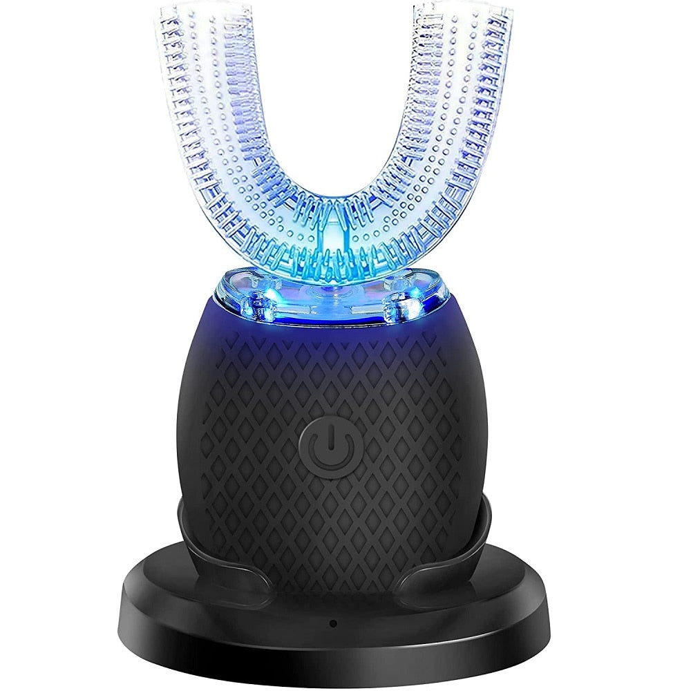 U-Shape Blue Light Electric Tooth Cleaner with USB Charging
