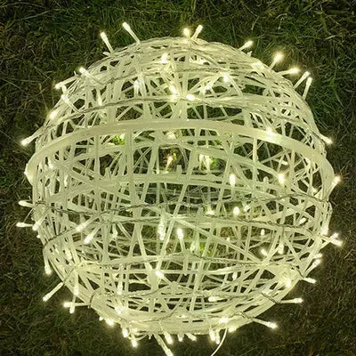Rattan Sphere Party Lights - 8 Inch Decorative Lighting