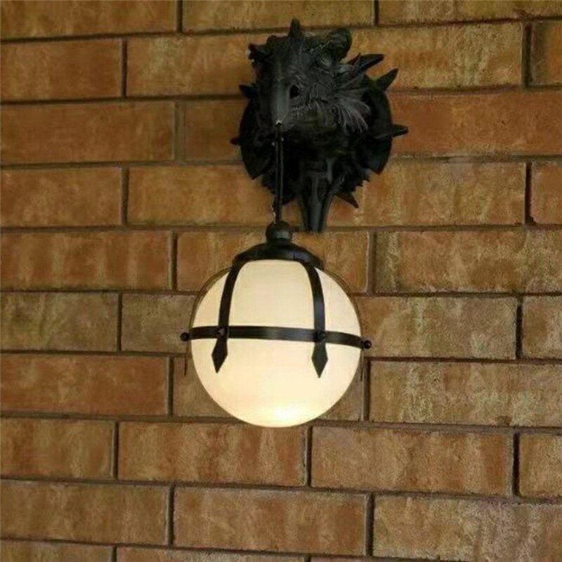 LED Dragon Head Lantern for Halloween Decoration